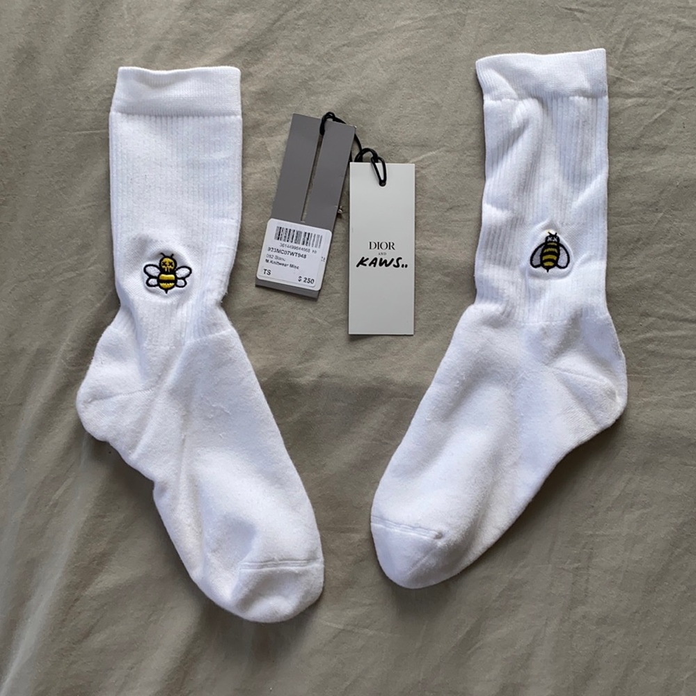Dior X Kaws white socks